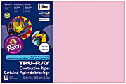 Tru-Ray® Construction Paper, 50% Recycled, 12" x 18", Pink, Pack Of 50