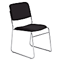 National Public Seating 8600 Signature Series Stack Chair, Black/Chrome