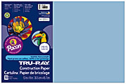 Tru-Ray® Construction Paper, 50% Recycled, 12" x 18", Sky Blue, Pack Of 50