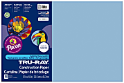 Tru-Ray® Construction Paper, 50% Recycled, 12" x 18", Sky Blue, Pack Of 50 1 thumbnail image