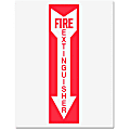 Djois by Tarifold Safety Sign Inserts - 6 / Pack - Fire Extinguisher Print/Message - Rectangular Shape - Red Print/Message Color - Tear Resistant, Durable, Water Proof, Long Lasting - White, Red