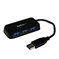 StarTech.com Portable 4 Port SuperSpeed Mini USB 3.0 Hub, Black, Add four USB 3.0 ports to your notebook or Ultrabook using this slim and portable hub 1 thumbnail image