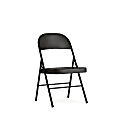 Flash Furniture HERCULES Metal Double-Braced Folding Chair, Black