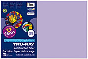 Tru-Ray® Construction Paper, 50% Recycled, 12" x 18", Lilac, Pack Of 50