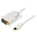 StarTech.com 6 ft Mini DisplayPort to DVI Adapter Converter Cable - Mini DP to DVI 1920x1200 - White - 6 ft DVI/Mini DisplayPort Video Cable 1 thumbnail image