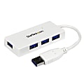 StarTech.com Portable 4 Port SuperSpeed Mini USB 3.0 Hub - White 1 thumbnail image