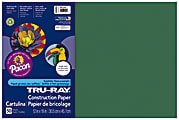 Tru-Ray® Construction Paper, 50% Recycled, 12" x 18", Dark Green, Pack Of 50