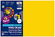 Tru-Ray® Construction Paper, 50% Recycled, 12" x 18", Yellow, Pack Of 50 1 thumbnail image