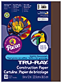 Tru-Ray® Construction Paper, 50% Recycled, 9" x 12", Dark Brown, Pack Of 50