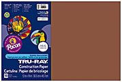 Tru-Ray® Construction Paper, 50% Recycled, 12" x 18", Warm Brown, Pack Of 50