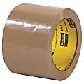 3M™ 371 Carton Sealing Tape, 3" Core, 3" x 110 Yd., Tan, Case Of 6