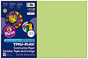 Tru-Ray® Construction Paper, 50% Recycled, 12" x 18", Chartreuse, Pack Of 50