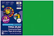 Tru-Ray® Construction Paper, 50% Recycled, 12" x 18", Festive Green, Pack Of 50