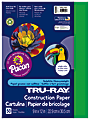 Tru-Ray® Construction Paper, 50% Recycled, 9" x 12", Festive Green, Pack Of 50 1 thumbnail image