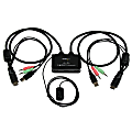 StarTech.com 2 Port USB HDMI Cable KVM Switch with Audio and Remote Switch - USB Powered