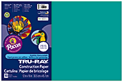 Tru-Ray® Construction Paper, 50% Recycled, 12" x 18", Turquoise, Pack Of 50