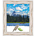 Amanti Art Rectangular Wood Picture Frame, 23” x 27”, Matted For 18” x 22”, Alexandria White Wash 1 thumbnail image