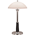 Lorell® LED Contemporary Table Lamp, Frosted Glass Shade , Chrome