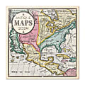 2024 TF Publishing Bilingual Monthly Wall Calendar, 12" x 12", Antique Maps, January To December