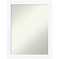 Amanti Art Narrow Non-Beveled Rectangle Framed Bathroom Wall Mirror, 27-1/4” x 21-1/4”, Cabinet White