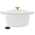 Crock-Pot Artisan 6-Quart Enameled Cast Iron Dutch Oven With Handle, Matte Linen/Gold 1 thumbnail image