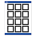 Avery® Print-To-The-Edge Labels With Sure Feed® Technology, S00-DKQ-PRWMP10, Square, 2" x 2", Matte White, Preprinted Black & White Polka Dots Design, Pack Of 120 1 thumbnail image