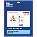 Avery® Ultra Duty® Permanent GHS Chemical Labels, 97205-WMU25, Round, 3" Diameter, White, Pack Of 150 1 thumbnail image