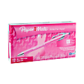 Paper Mate® FlexGrip Elite™ Retractable Ballpoint Pens, The Write For Hope®, Medium Point, 1.0 mm, Pink Barrel, Black Ink, Box Of 12 Pens 1 thumbnail image