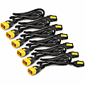 APC Power Cord Kit (6 ea), Locking, C13 to C14, 1.2m, North America  For PDU  10 A  Black  4 ft Cord Length  IEC 60320 C14 / IEC 60320 C14  1 Each 1 thumbnail image