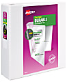 Avery® Durable View 3 Ring Binder, 3" Slant Rings, White, 1 Binder 1 thumbnail image