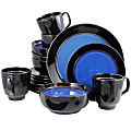 Gibson Elite Bella Galleria 16-Piece Glazed Stoneware Dinnerware Set, Blue 1 thumbnail image