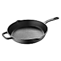 Masterpro Bergner Iron Fry Pan With Helper Handle, 10", Black