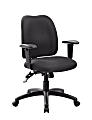 Boss Multi-Function Mid-Back Task Chair, Fabric, Black
