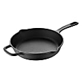 Masterpro Bergner Iron Fry Pan With Helper Handle, 12", Black