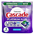 Cascade Platinum Plus ActionPacs Dishwasher Detergent Pods, Fresh Scent, 3 Pods Per Pack, Case Of 30 Packs 1 thumbnail image