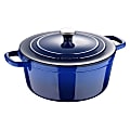 Masterpro Bergner 6-Quart Iron Dutch Oven With Lid, Blue