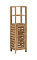 Linon Bullock 13"W Single Door Bamboo Cabinet with Shelves, Natural