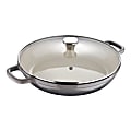 Masterpro Bergner 3.5-Quart Iron Braiser With Glass Lid, 12", Fog