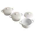 Martha Stewart Stoneware Mini Casserole Dishes With Lids, Sharkey Gray, Pack of 3 Dishes 1 thumbnail image