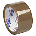 Tape Logic® #50 Natural Rubber Tape, 3" Core, 2" x 55 Yd., Tan, Case Of 36