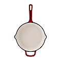 Masterpro Bergner Iron Fry Pan With Helper Handle, 10", Red