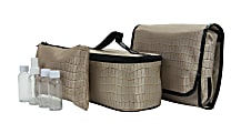Orbit 3-Piece Cosmetic Carrier Set With 4 Toiletry Bottles, Black/Cream 1 thumbnail image