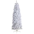 Nearly Natural Fir 84”H Slim Artificial Christmas Tree With Bendable Branches, 84”H x 29”W x 29”D, White 1 thumbnail image