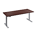Bush Business Furniture Move 60 Series Electric 72"W x 30"D Height Adjustable Standing Desk, Hansen Cherry/Cool Gray Metallic, Standard Delivery 1 thumbnail image