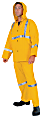 MCR Safety Three-Piece PVC Rain Suit, Large, Yellow