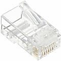 4XEM 100 Pack Cat6 RJ45 Modular Ethernet Plugs for Stranded or Solid CAT6 Cable - 100 Pack Modular RJ45 Ethernet ends  - 4X100PKC6 1 thumbnail image
