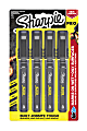 Sharpie® PRO Permanent Markers, Fine Point, Black/Gray Barrel, Black Ink, Pack Of 4 1 thumbnail image