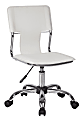 Ave Six Carina Vinyl Mid-Back Task Chair, White/Silver