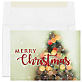 Custom Full-Color Holiday Cards With Envelopes, 7" x 5", Christmas Light, Box Of 25 Cards
