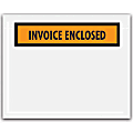 Tape Logic® "Invoice Enclosed" Envelopes, Panel Face, Orange, 4 1/2" x 5 1/2" Pack Of 1,000